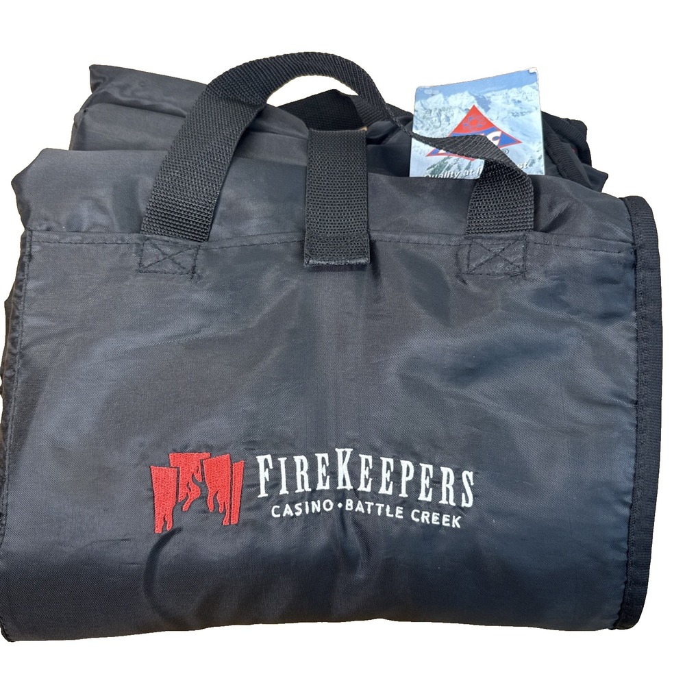 NWT Foldable Handled Picnic Blanket Firekeepers Casino Logo